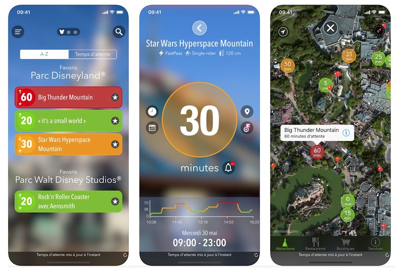 Appli pour avoir temps d'attente Disneyland Paris Magipark