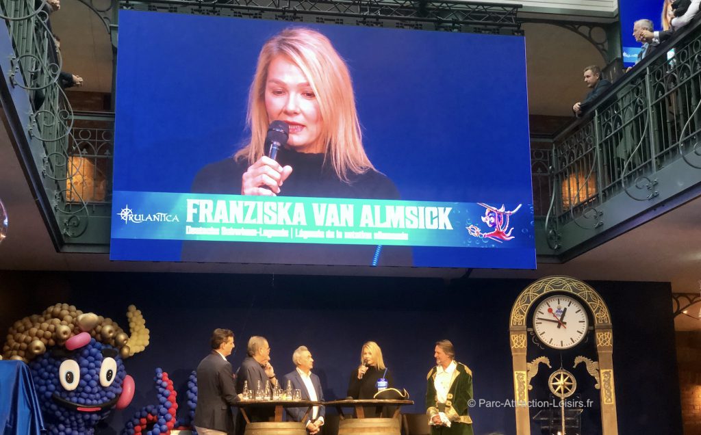 championne natation inauguration rulantica Franziska Van Almsick