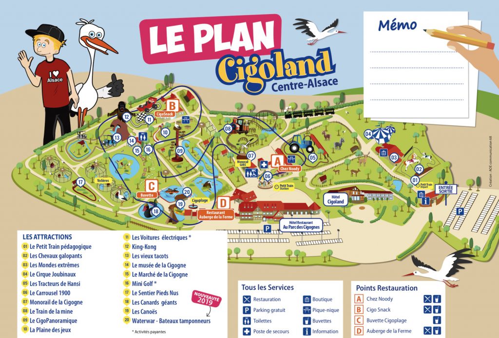 plan Cigoland attractions