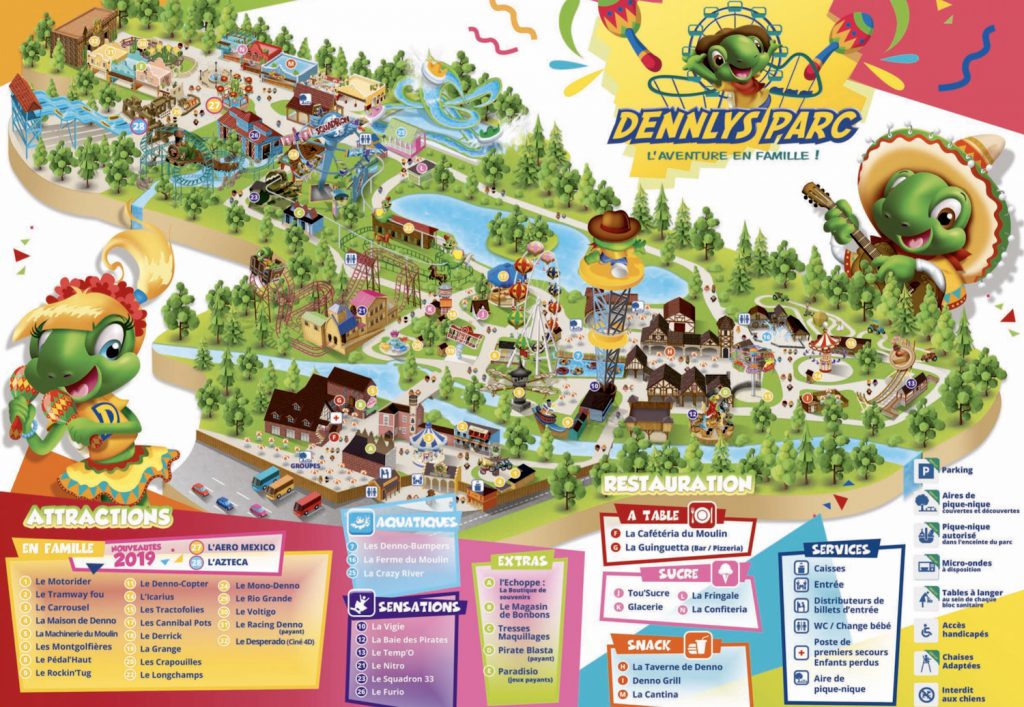 plan Dennlys Parc et attractions