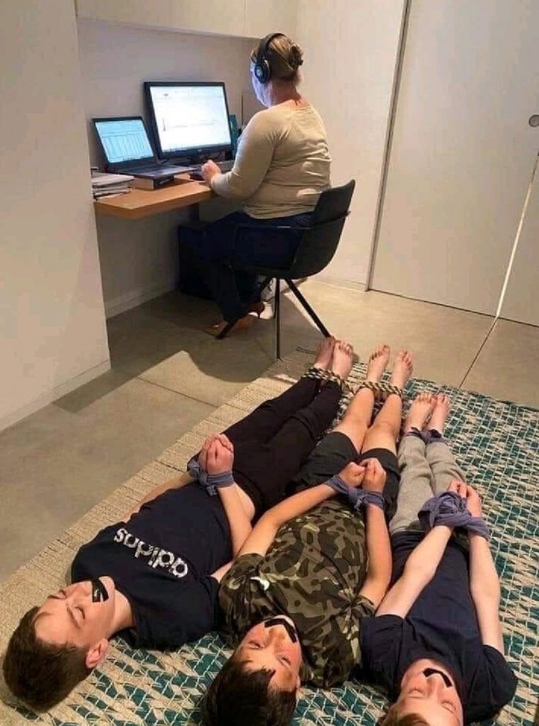 tele travail avec enfants c'est dur 