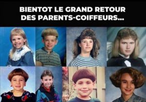 photo coupe de cheveux faites par parents pendant confinement meme marrant 