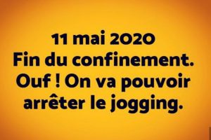 Fin du confinement, on peut enfin arrêter le jogging / footing - blague