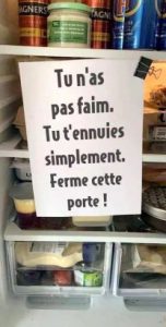 marrant message frigo pour pas grossir blague jour lol