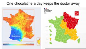 la carte du déconfinement en rouge et vert ressemble à celle de la chocolatine