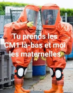 imagem meme tu prends les CM1 deconfinement