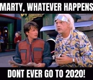 Blague meme retour vers le futur, ne va jamais en 2020