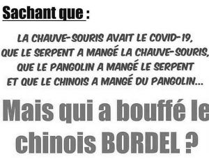 enchainement de repas malheureux qui a mangé le chinois