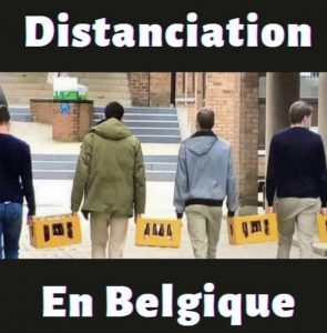 Pas encore confiné, mais bien distancié en Belgique ! 