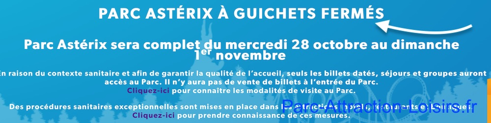 parc asterix ferme toussaint halloween reconfinement octobre 