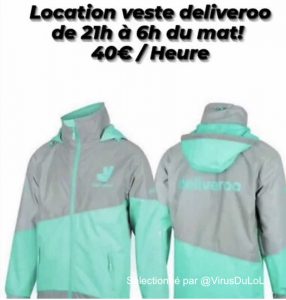 nue deliveroo à louer pour sortie après 21h