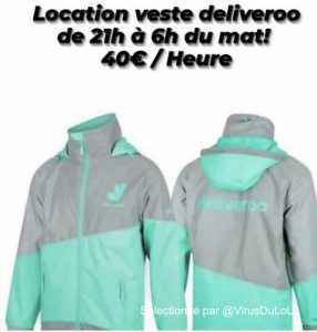 nue deliveroo à louer pour sortie après 21h