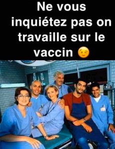 On cherche le vaccin, ne vous inquiétez pas ! photo de l'équipe de H