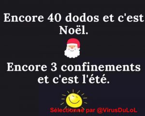 Dans 30 dodos c'est Noël et dans 3 confinements c'est l'été !