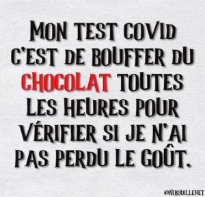 pour vérifier que je n'ai pas perdu le gout, je mange du chocolat