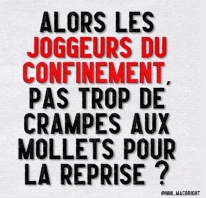 image covid : alors les joggeurs du confinement, pas trop de crampes aux mollets pour la reprise ?