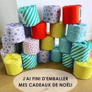 Humour convid : les cadeaux de noel PQ sont prêts et emballés