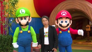 les personnages mario et luigi viennent a la rencontre des visiteurs au parc super nintendo