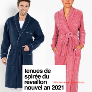 tenue de soirée du réveillon du nouvel an 2021 peignoir de bain