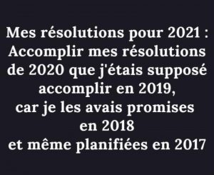 bonnes résolutions marrantes 2021 1er de l'an réveillon covid