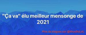 "ca va" élu meilleur mensonge de 2021 blague coronavirus 