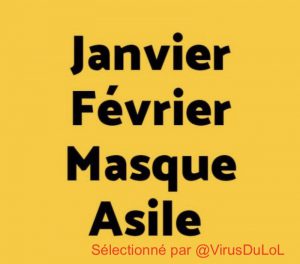 Calendrier 2021 : Janvier, Février, Masque, Asile ...