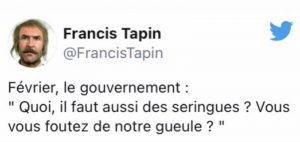 apres les vaccins, en fevrier on est en penurie de seringues ?