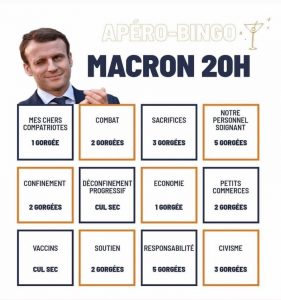 image de l'apéro Bingo de l'allocution reconfinement d'Emmanuel Macron