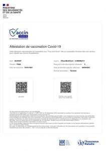 pass sanitaire attestation vaccinale covid-19 et exemple de QR code