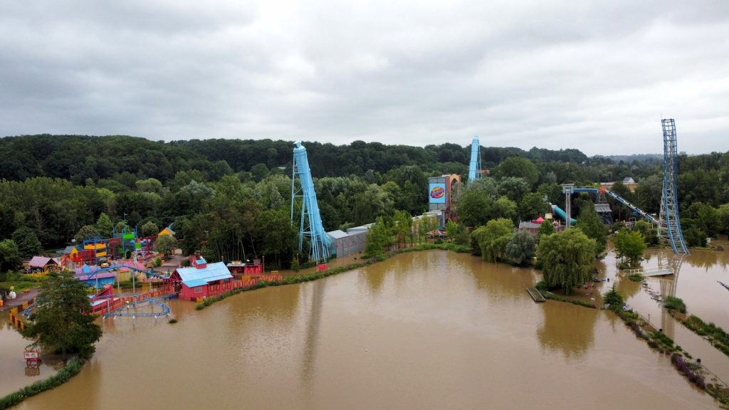 Photo inondation Walibi Belgium