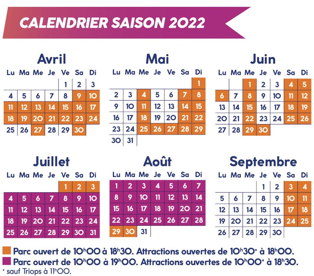 Calendrier ouverture parc bagatelle 2022 avec horaire ouverture