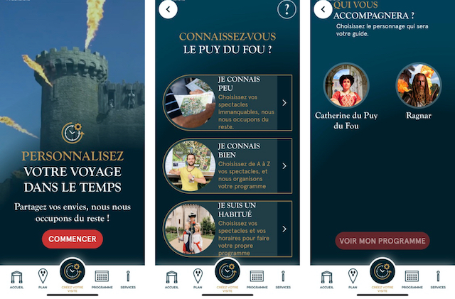 generateur de programme visite puy du fou application iphone android mobile