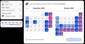 calendrier meilleur prix sejour disneyland
