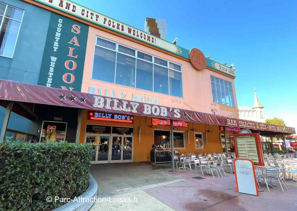 restaurant Billy bob's au disney village à Disneyland Marne la Vallée 