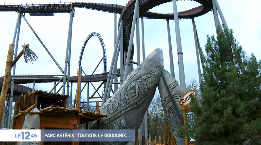 L'entrée de la nouvelle attraction Toutatis au Parc Astérix