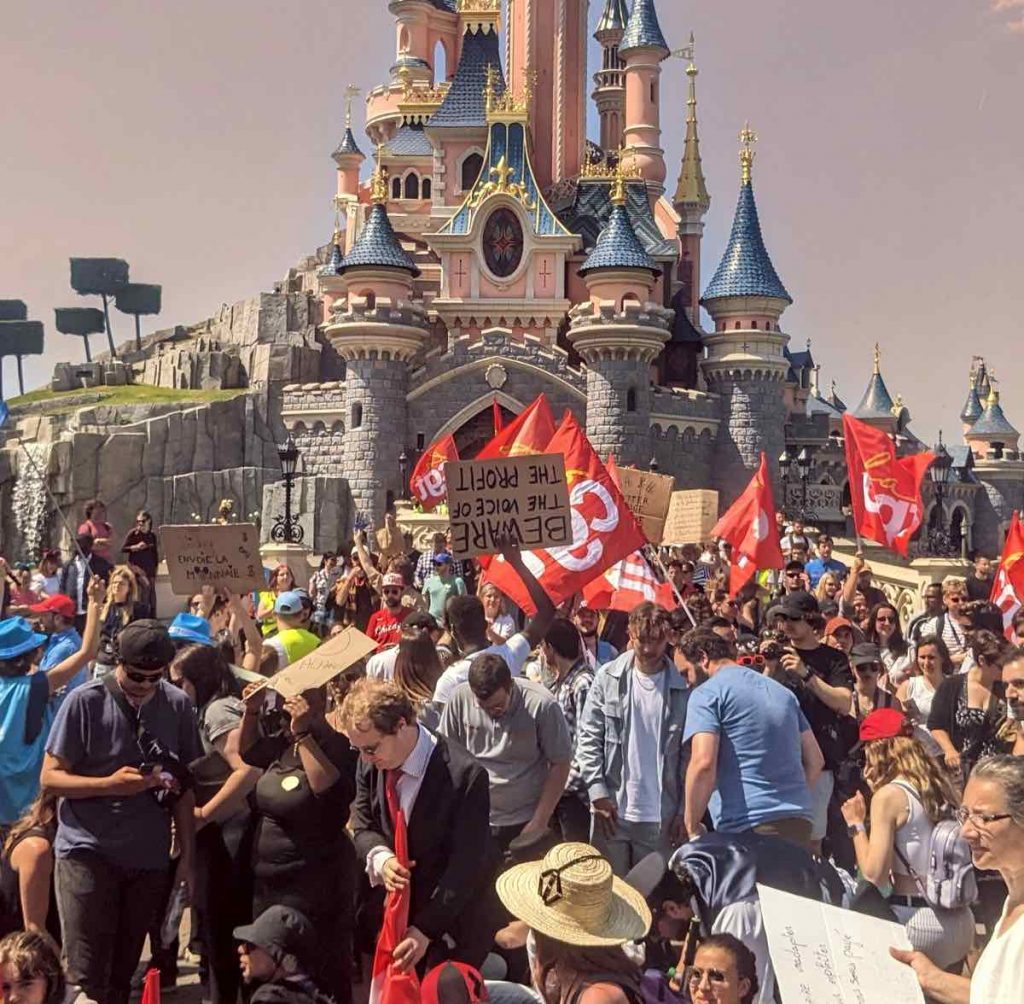 impact de la grève à disneyland