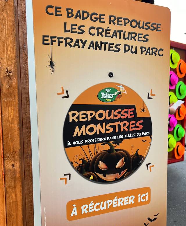 badge repousse monstre peur sur le parc pour éviter d'avoir peur