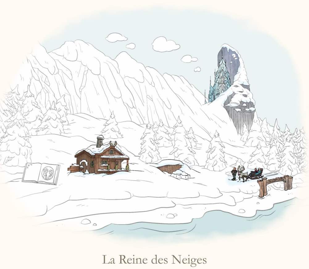 scene reine des neiges disneyland pays des contes de fee balade en bateau