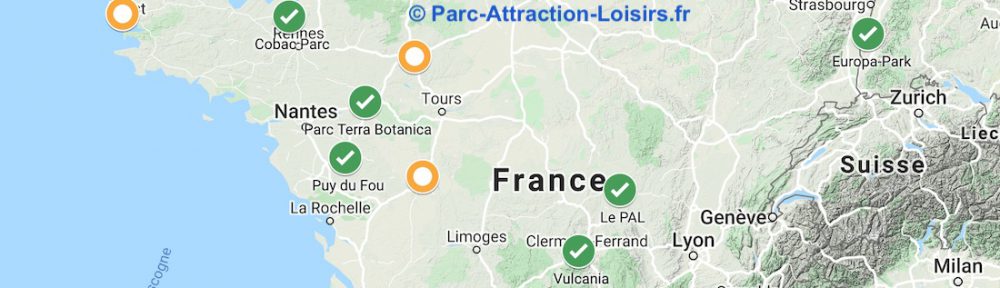 carte liste parc attrraction ouverture juin juillet 2020 après coronavirus