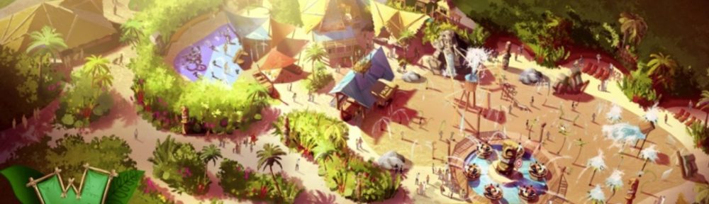 Schema exotic island phase 1 nouveauté 2022 à Walibi Rhône-alpes