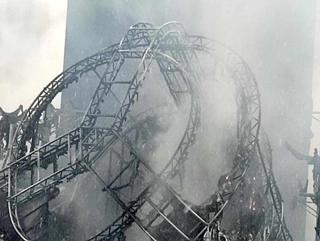 toboggan Liseberg accident incendie