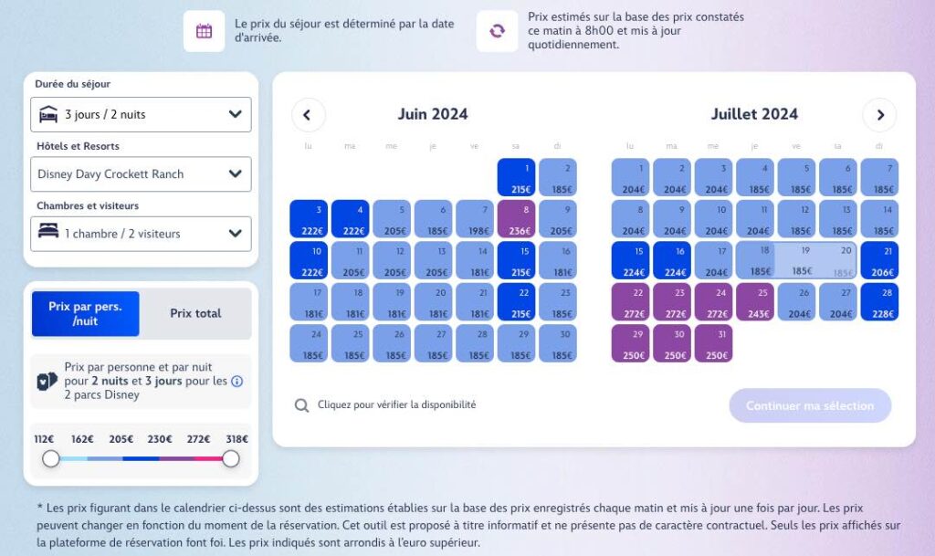 meilleur tarif hotel disney disneyland paris 2024