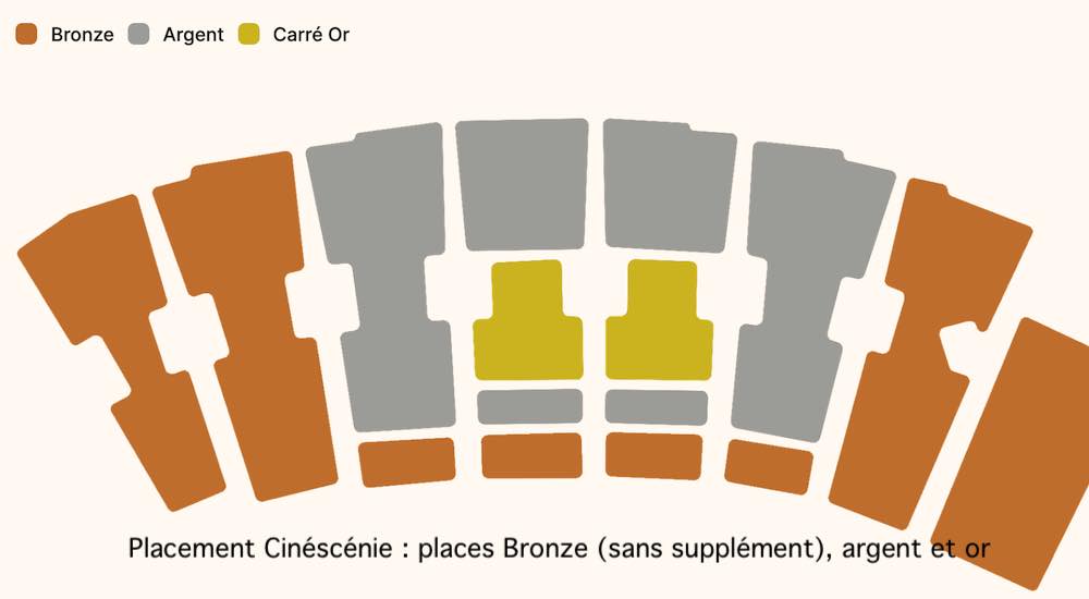 placement Puy du Fou Cinéscénie carré or, argent ou bronze