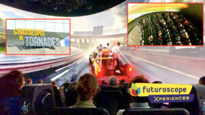 video chasseurs de tornades Futuroscope (techno, coulisses)