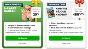 Carte cadeau Parc Astérix
