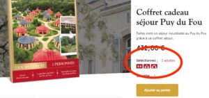 achat box cadeau sejour Puy du Fou noel