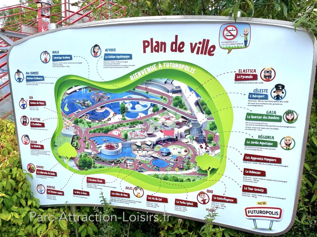 Liste attractions parc enfant Futuropolis au Futuroscope
