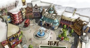 Nouveauté 2028 Parc Astérix Londinium avec deux grand huit coaster