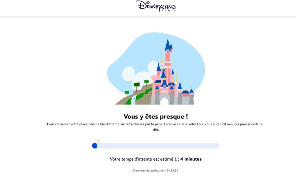 difficile acces site disneyland billet 49 euros