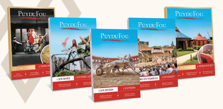 Coffret cadeau billet visite séjour au Puy du Fou